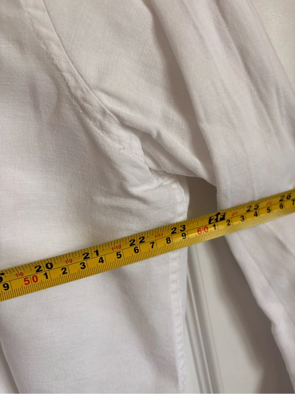 Banana Republic White Men's Long-Sleeve linen Button-Down Shirt